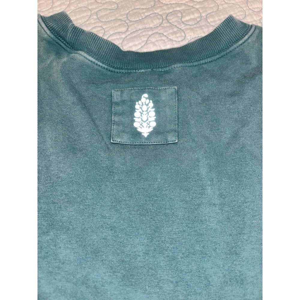 Free People Movement Hot Shot Teal Green Crossover Shirt XS NWOT - Picture 5 of 6